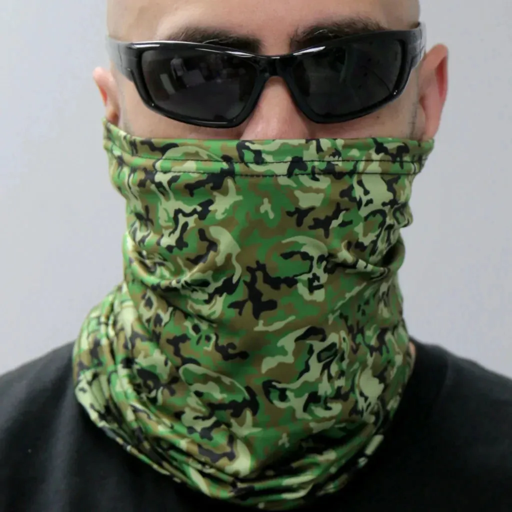 Polyester Neck Gaiter - Camo Skull HWN2011 | Hot Leathers