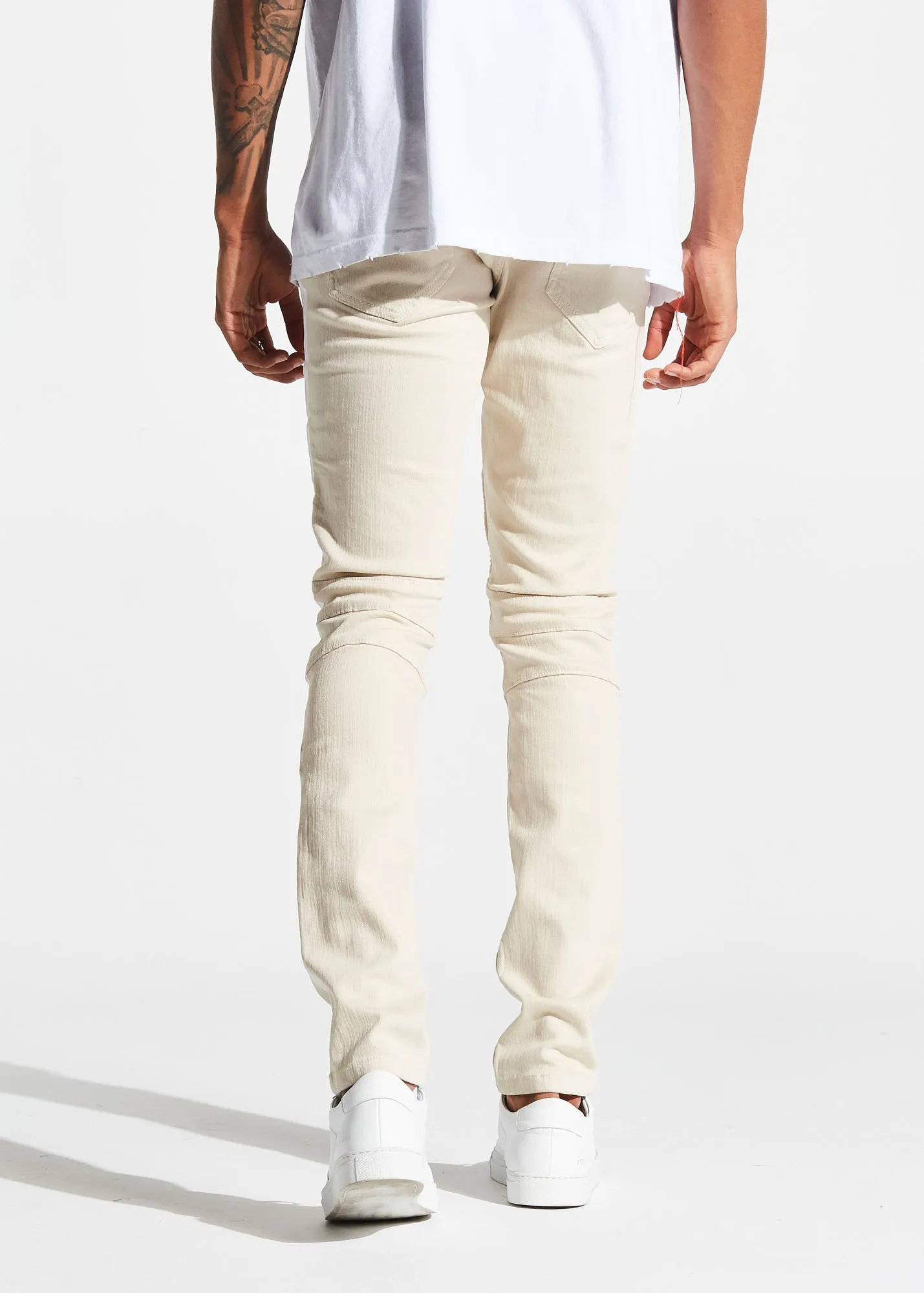 Racer Biker Denim (Tan)