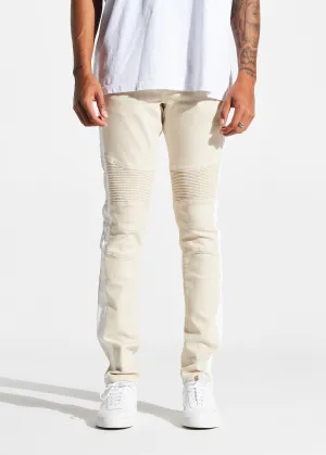 Racer Biker Denim (Tan)