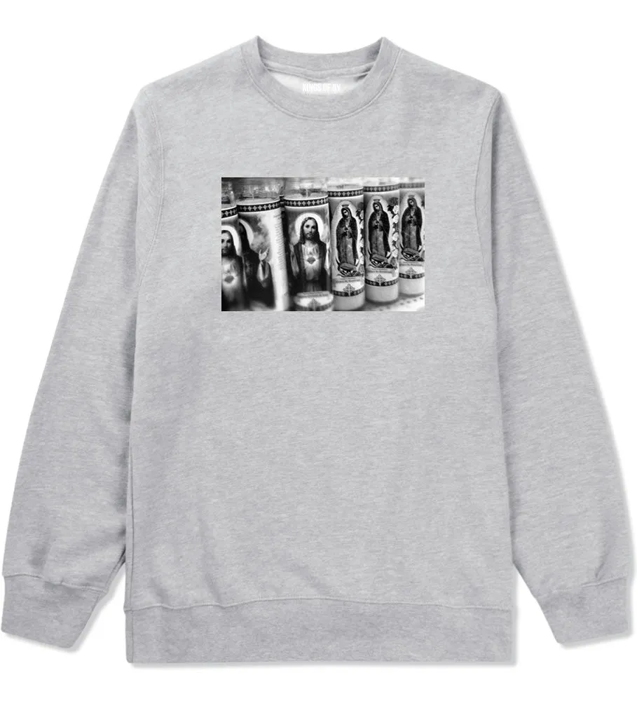 Religious Candles Photography Boys Kids Crewneck Sweatshirt