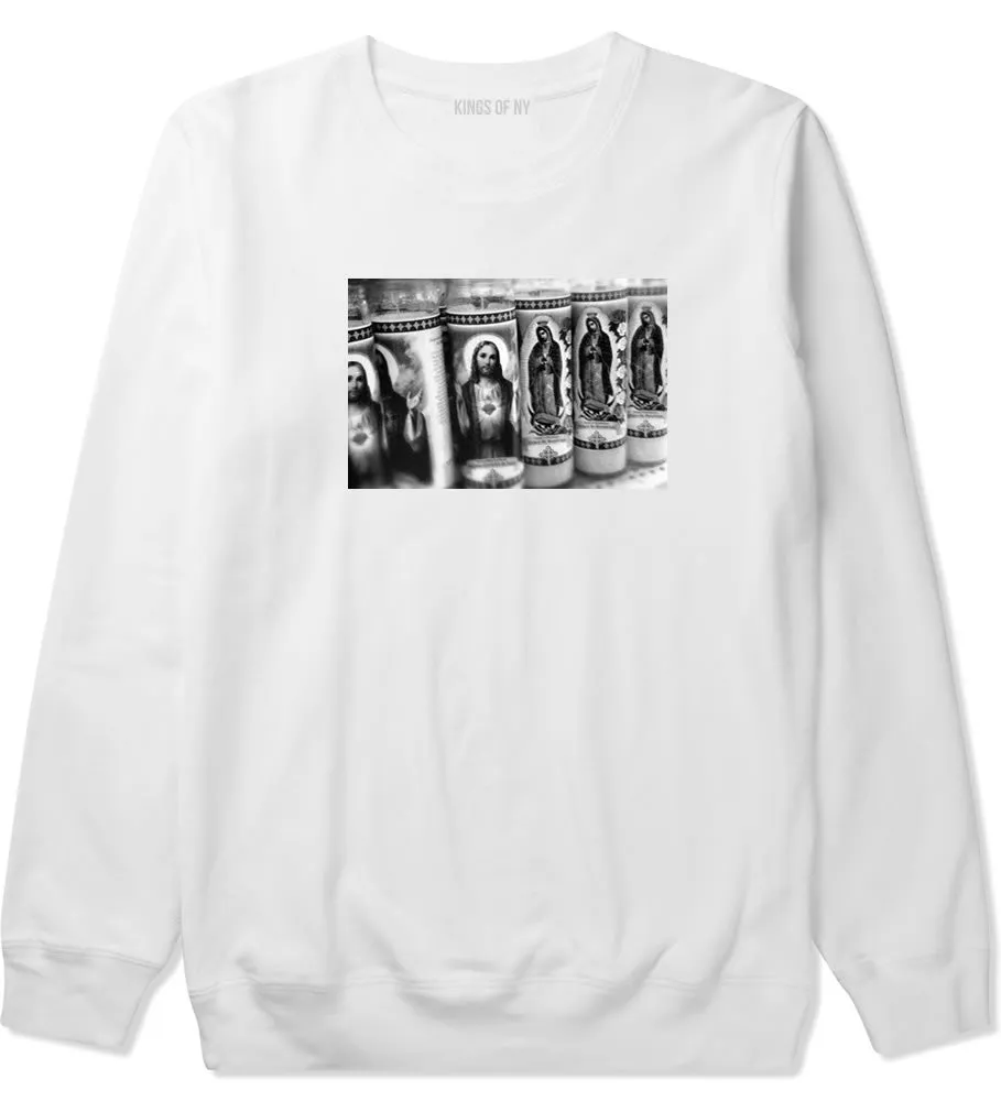 Religious Candles Photography by John Ramos Crewneck Sweatshirt