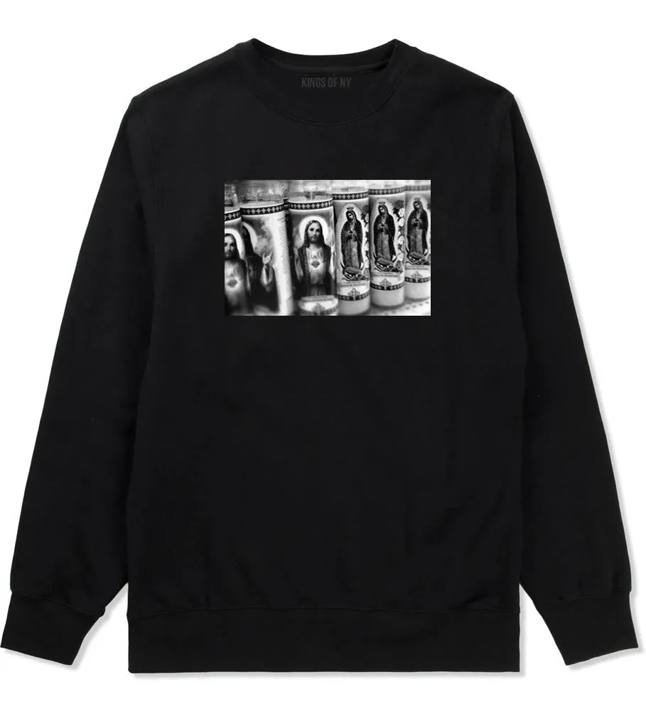 Religious Candles Photography by John Ramos Crewneck Sweatshirt