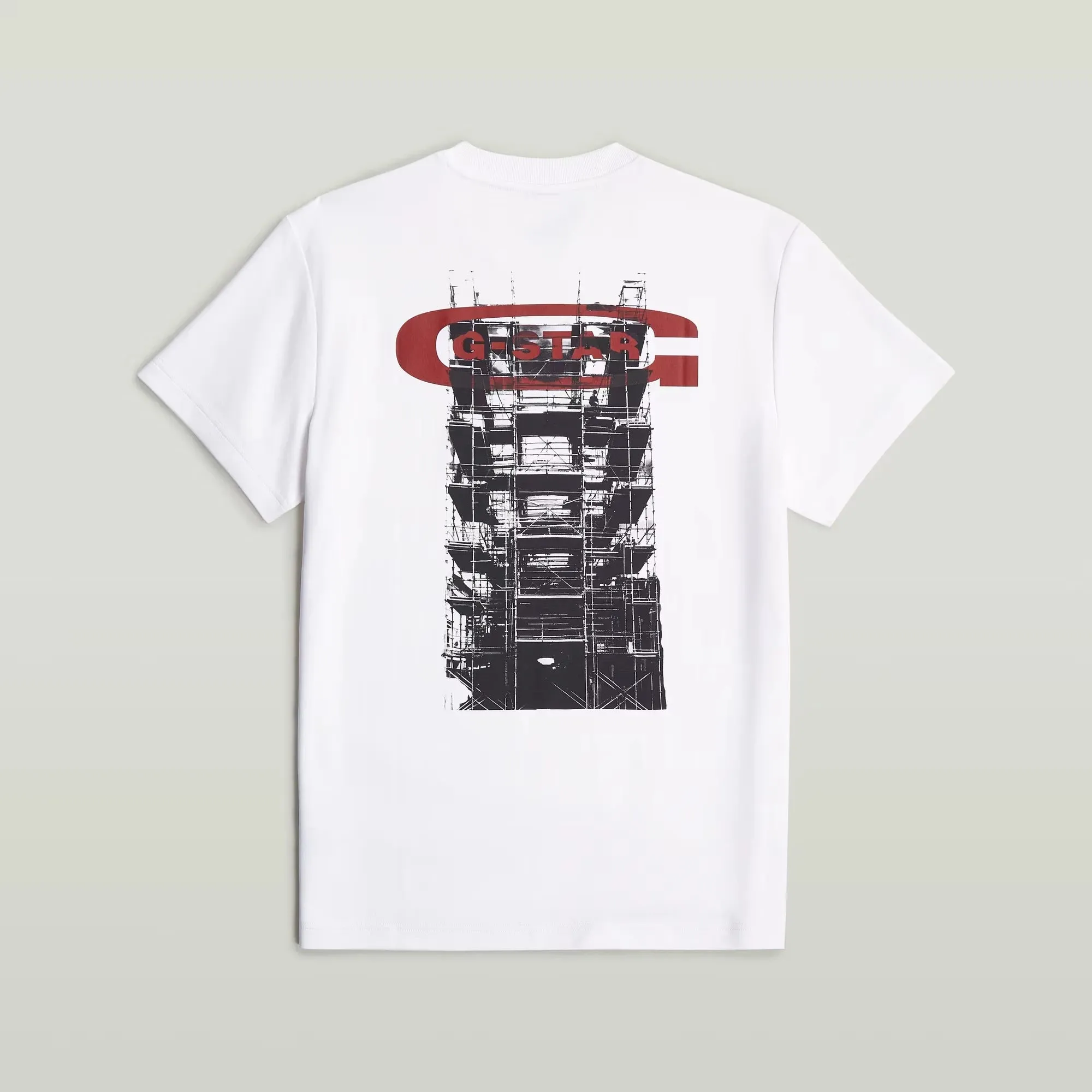 Scaffolding Back Graphic T-Shirt (White) - D25141-C812-110