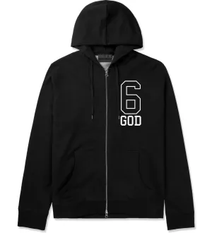 Six 6 God Zip Up Hoodie