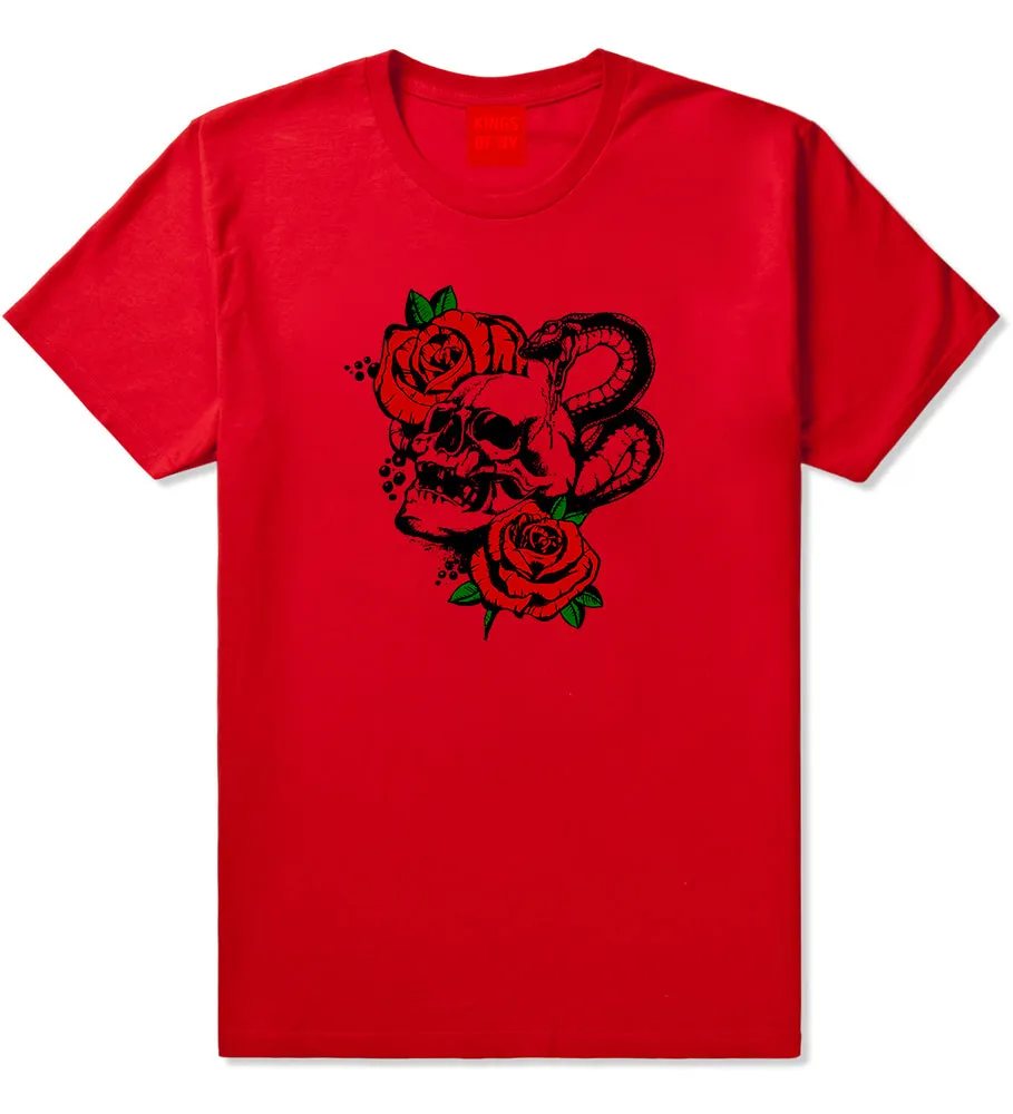 Skull And Roses Mens T-Shirt