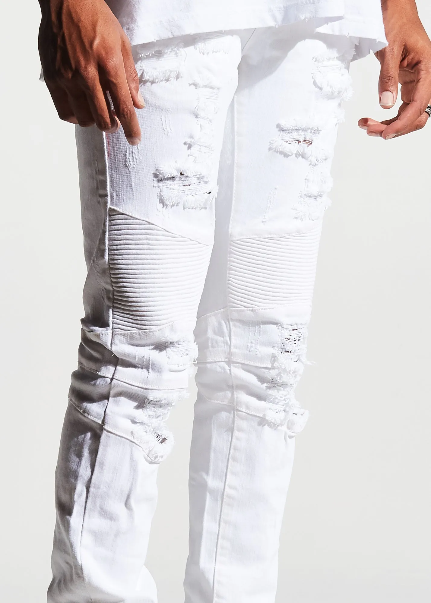 Smithers Biker Denim (White)