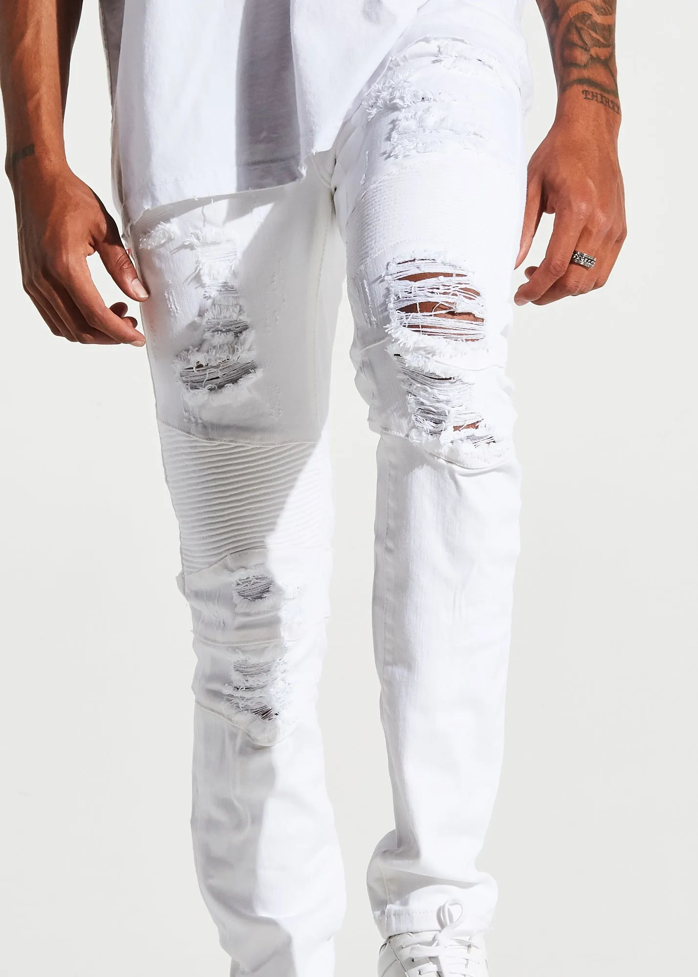 Smithers Biker Denim (White)