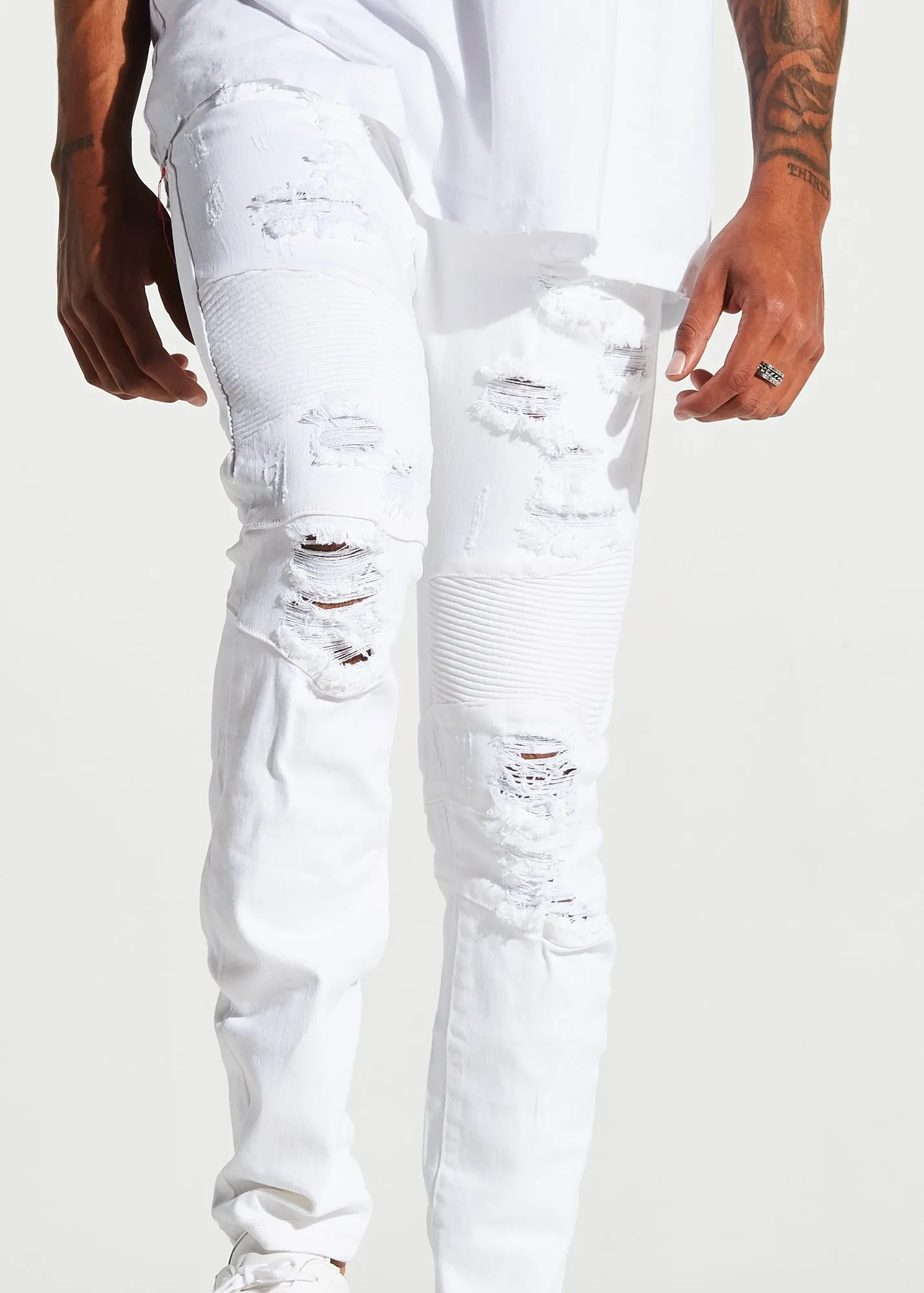 Smithers Biker Denim (White)