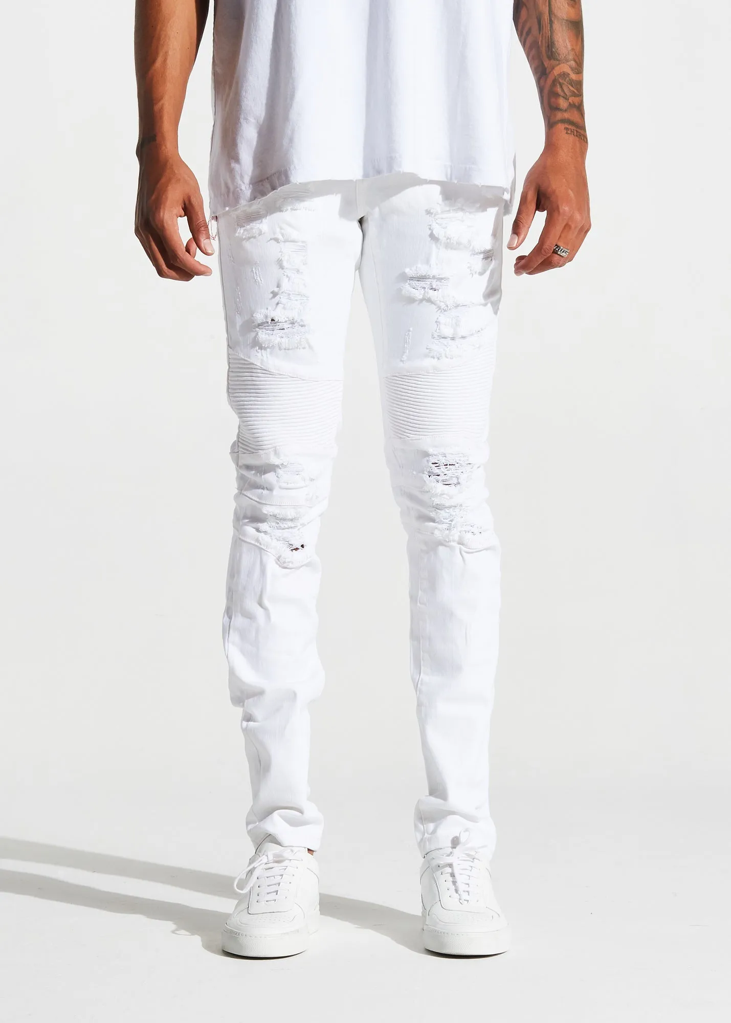 Smithers Biker Denim (White)