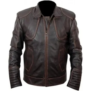 Snow lockout Guy Pearce Marion Vintage Men's Biker Leather Jacket