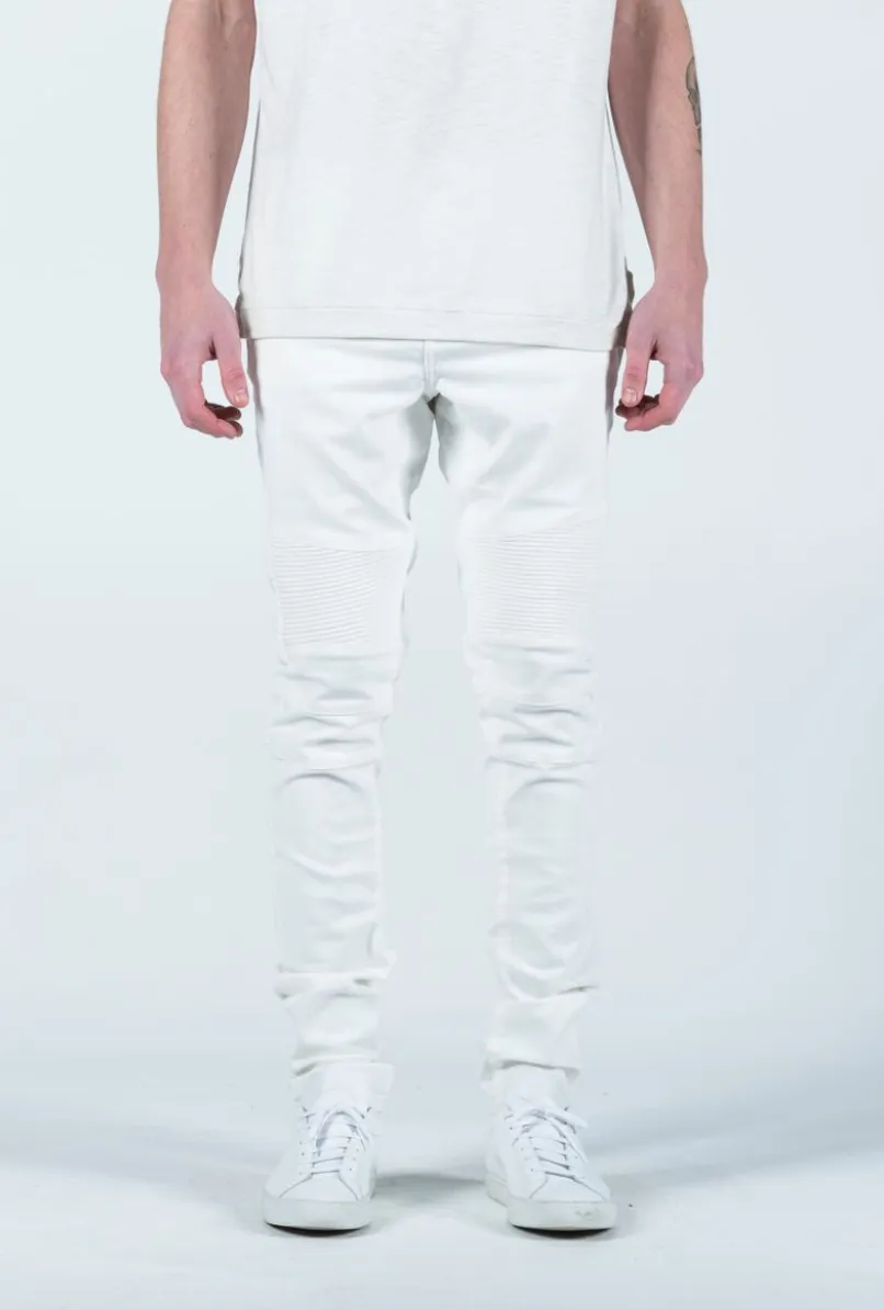 Spencer Biker Denim (White)