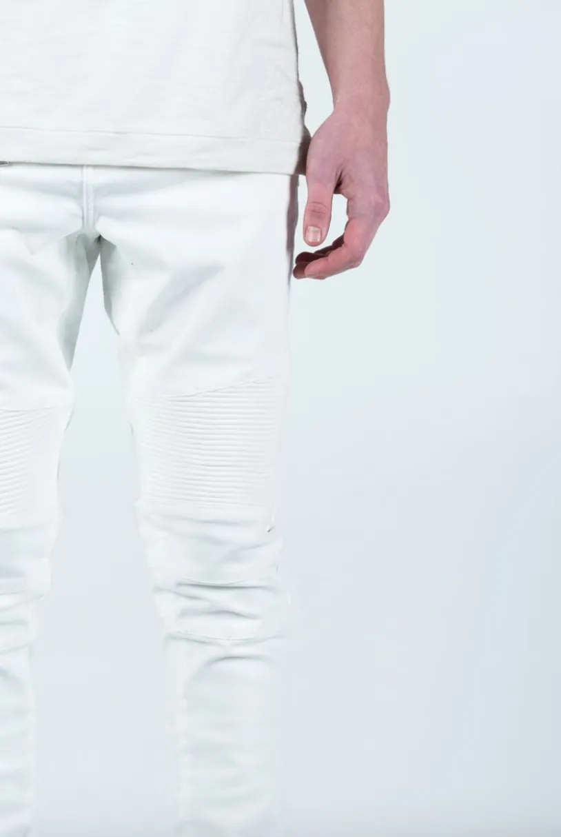 Spencer Biker Denim (White)