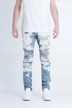 Strangler Biker Denim (Blue Bleach)