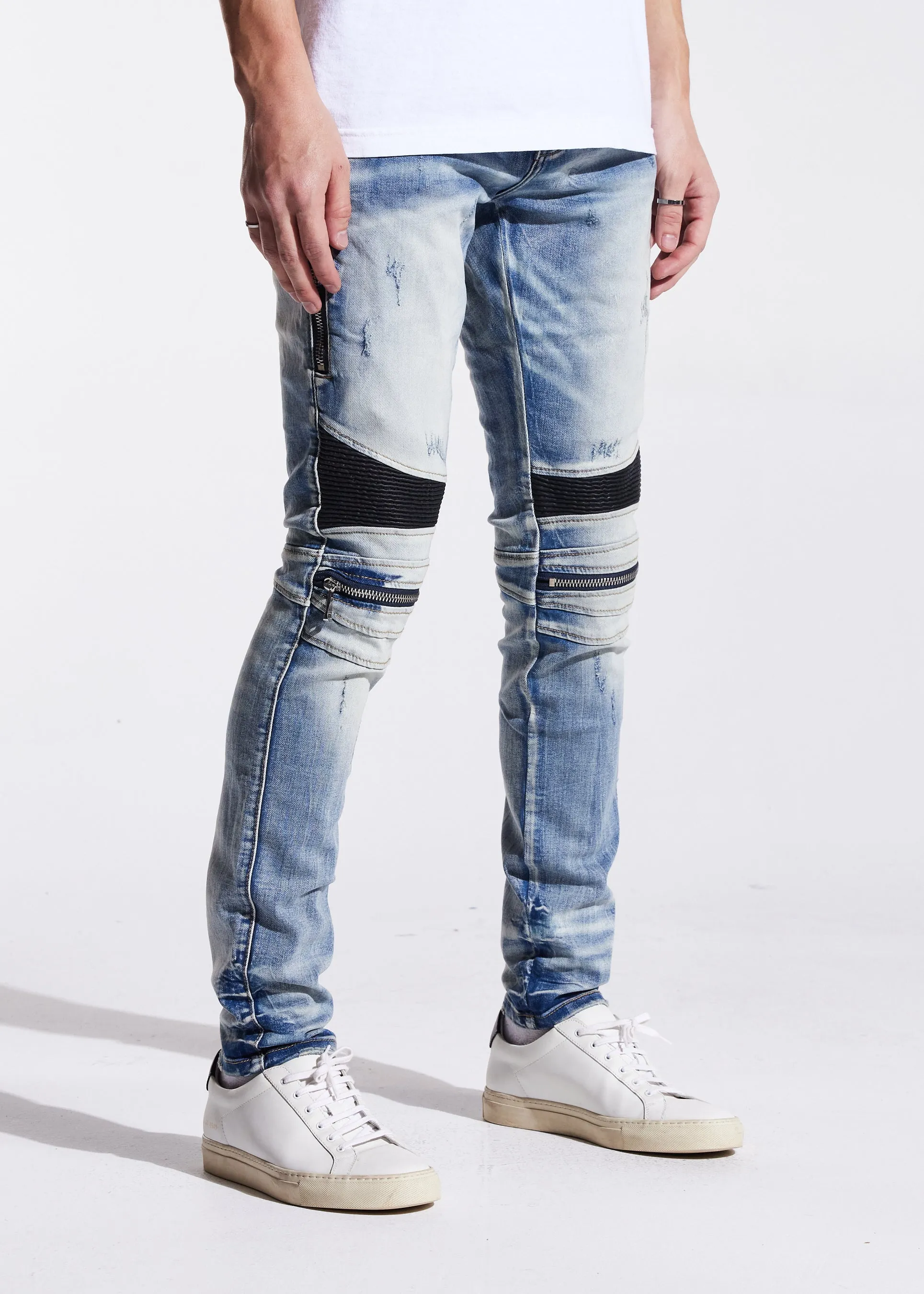 Sunny Biker Denim (Light Indigo)