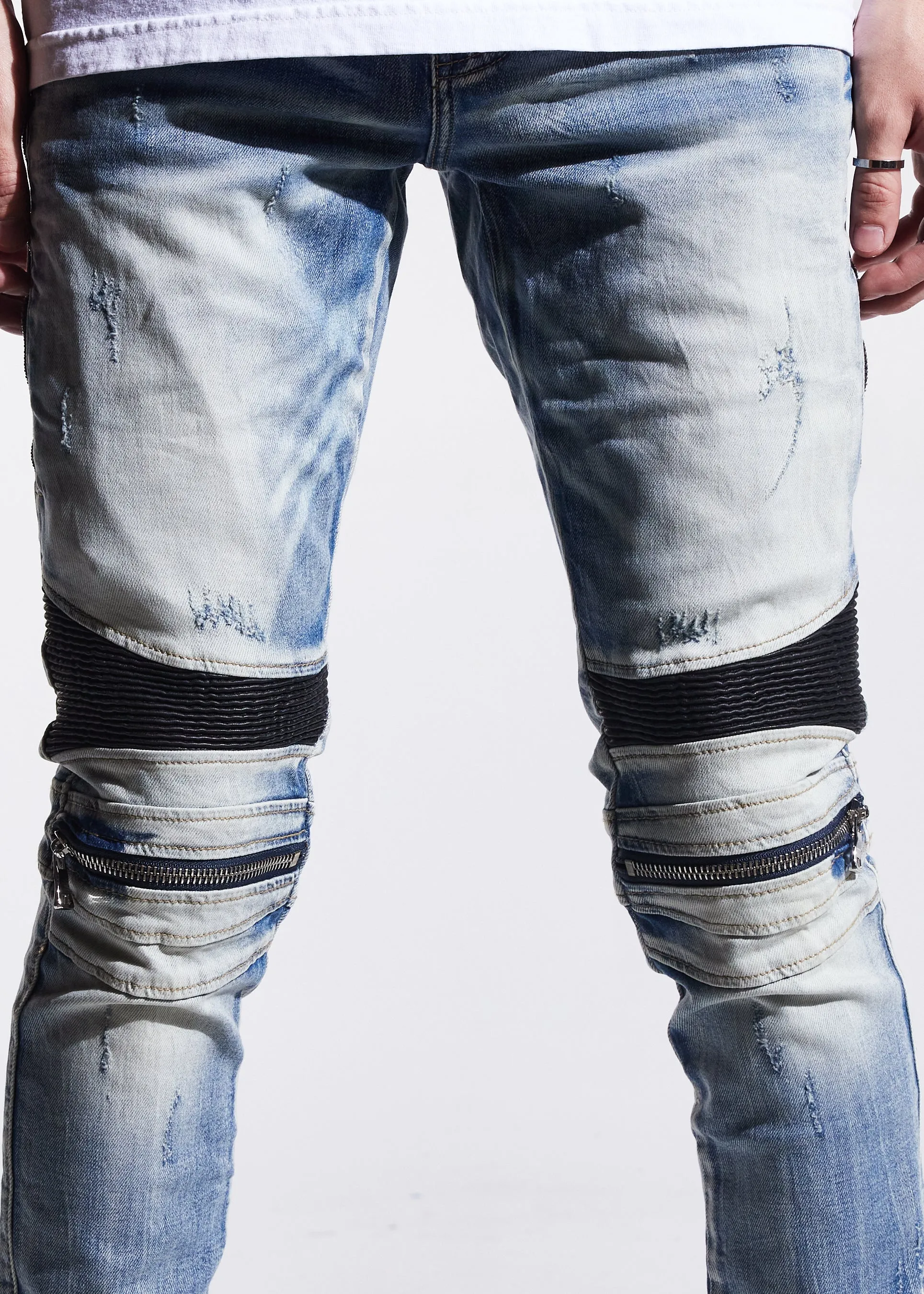 Sunny Biker Denim (Light Indigo)