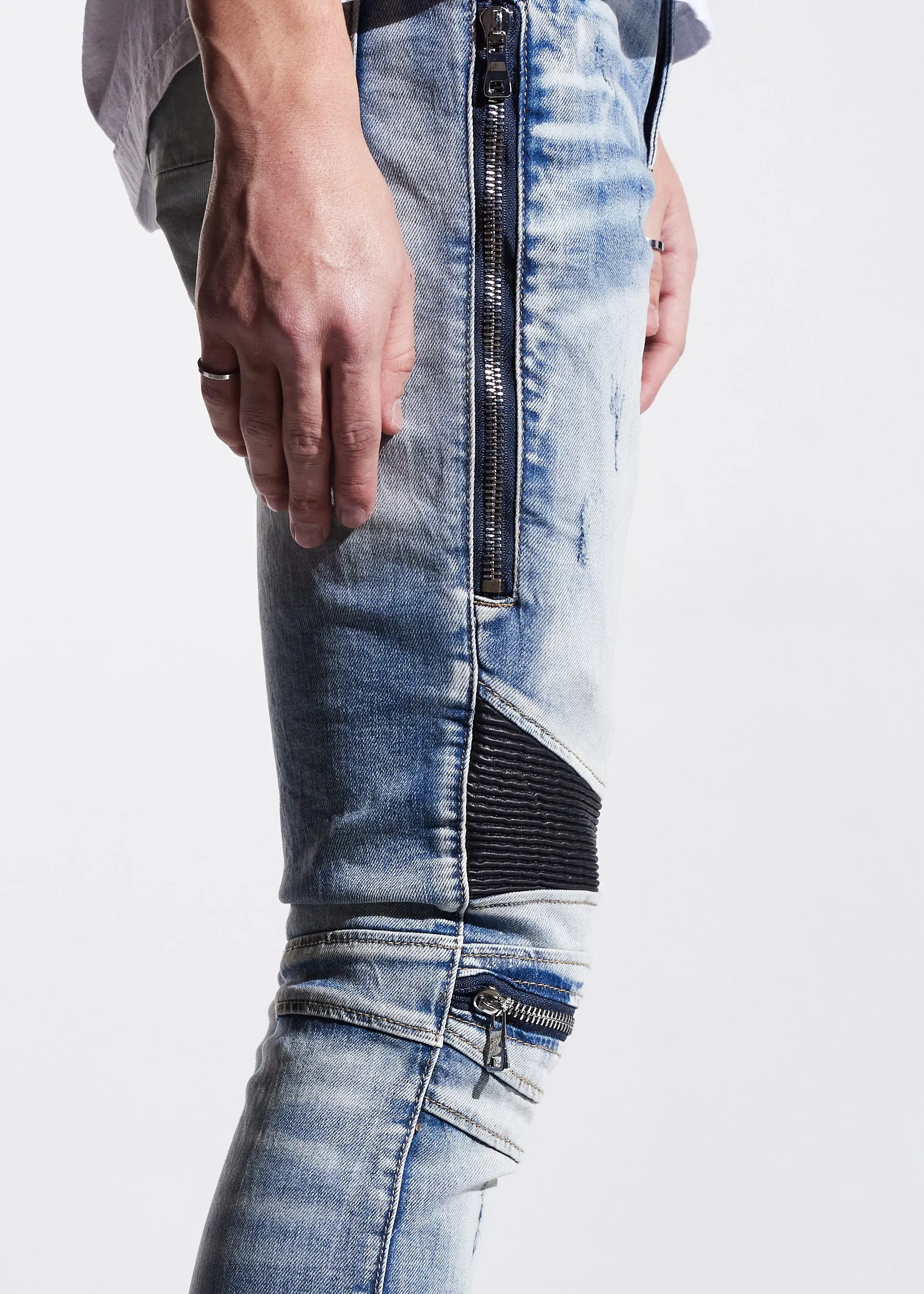 Sunny Biker Denim (Light Indigo)