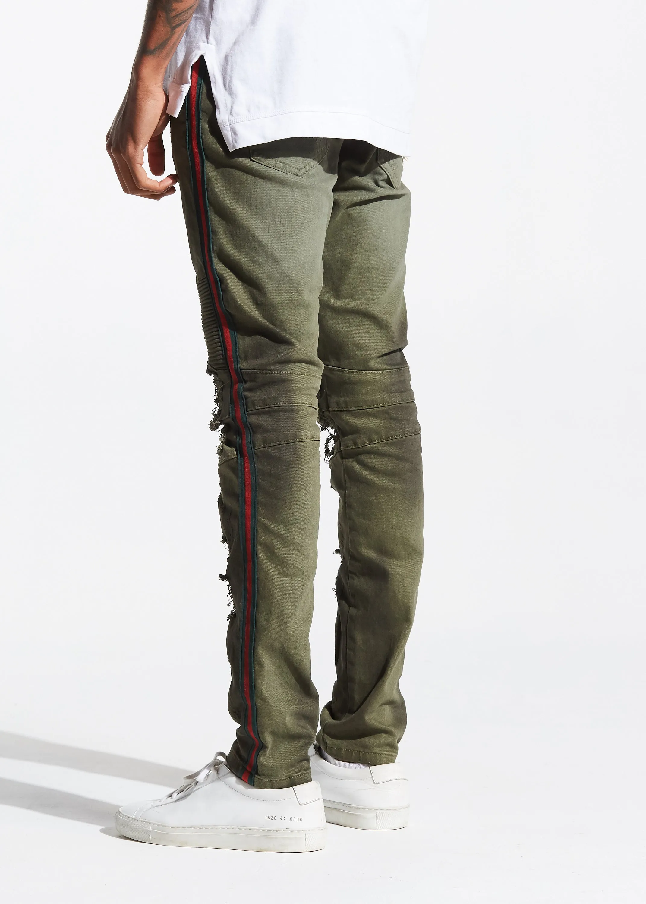 Tariq Biker Denim (Olive)