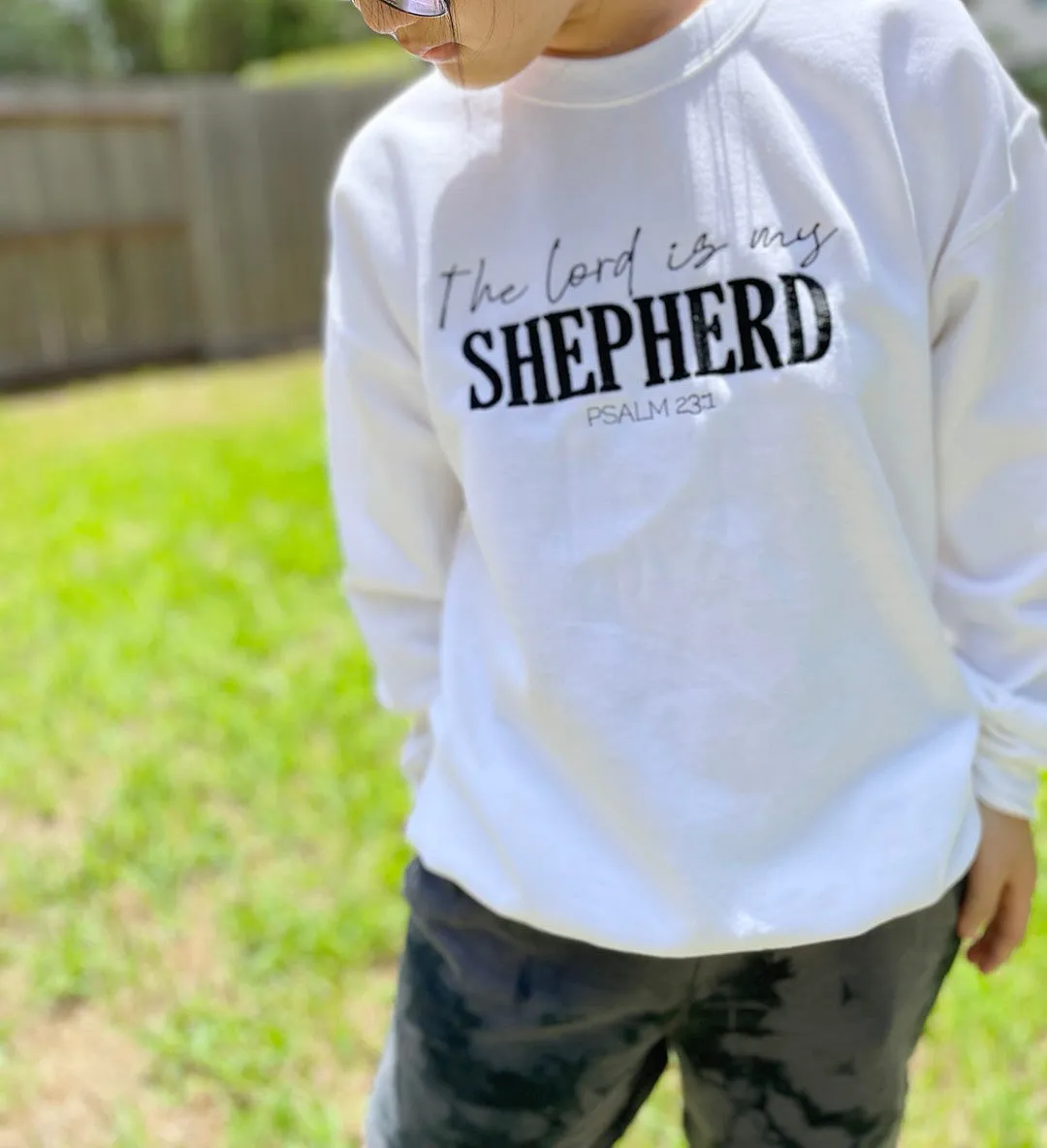 The Lord my shepherd Sweatshirt, bible vers Gift, Psalm 23 Shirt, Psalms23 Sweatshirt, Psalm embroidery