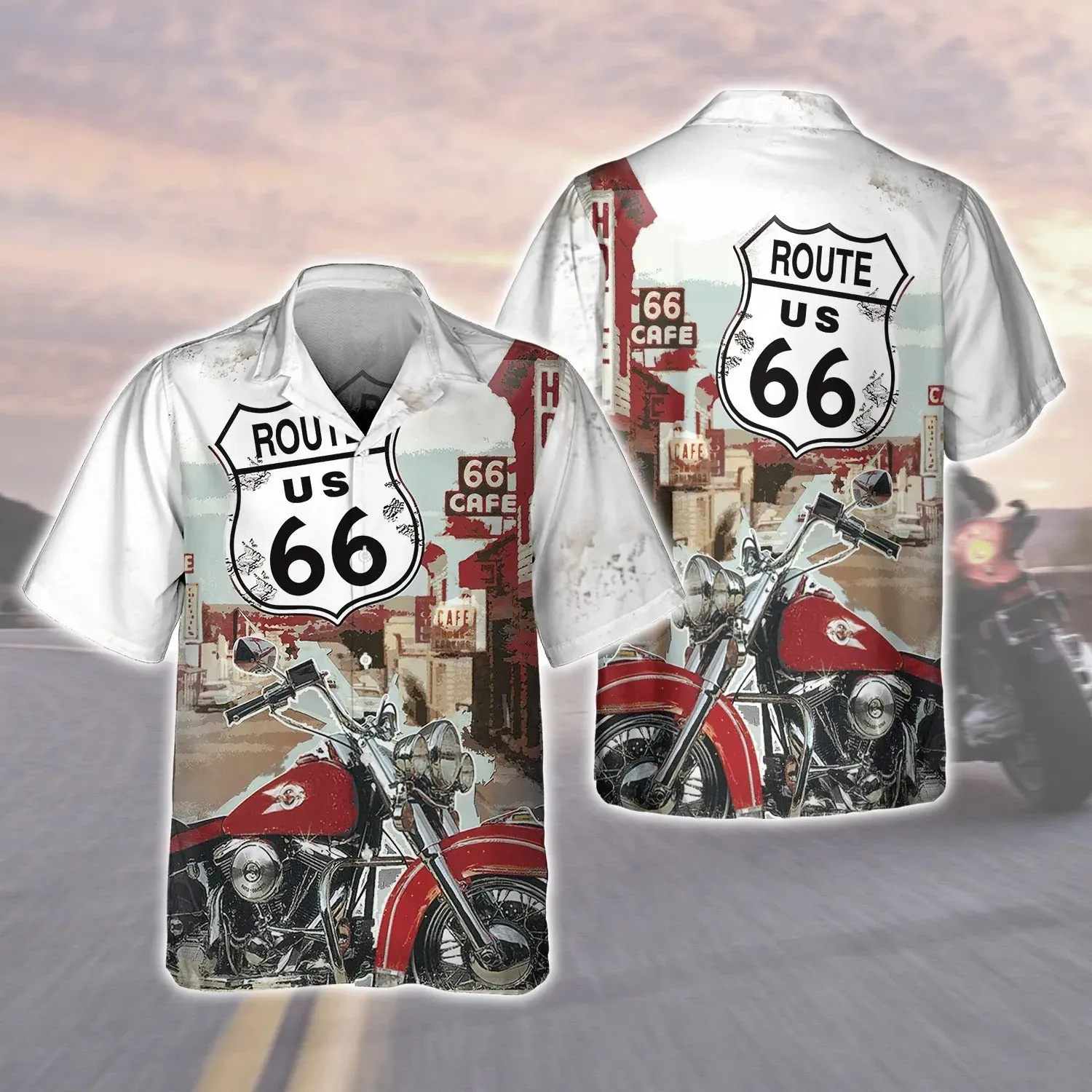 This Biker Conquers Route 66 Cafe 3D T Shirt, Biker Hoodie Bomber, Gift For Biker