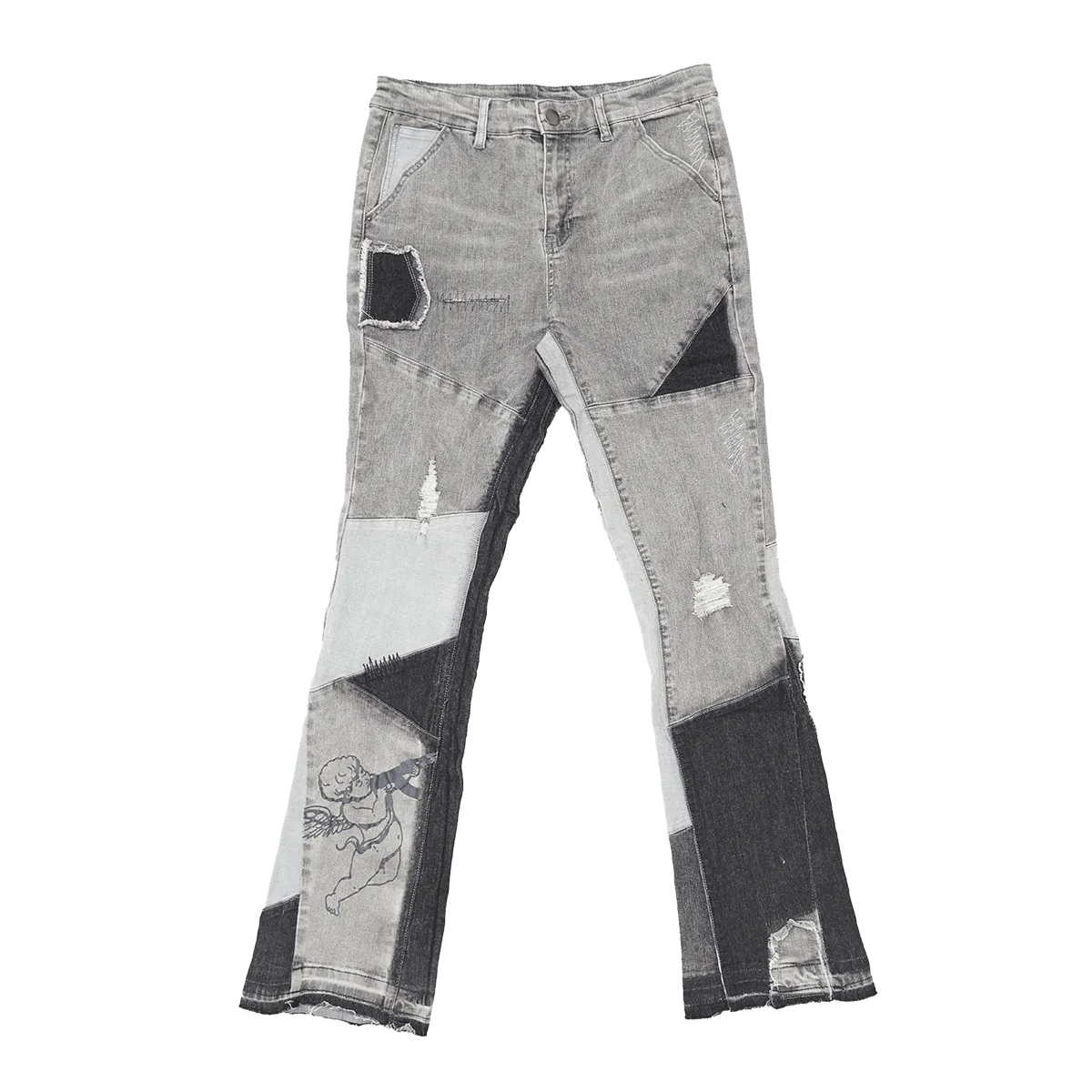 Thrash Stacked Denim Grey