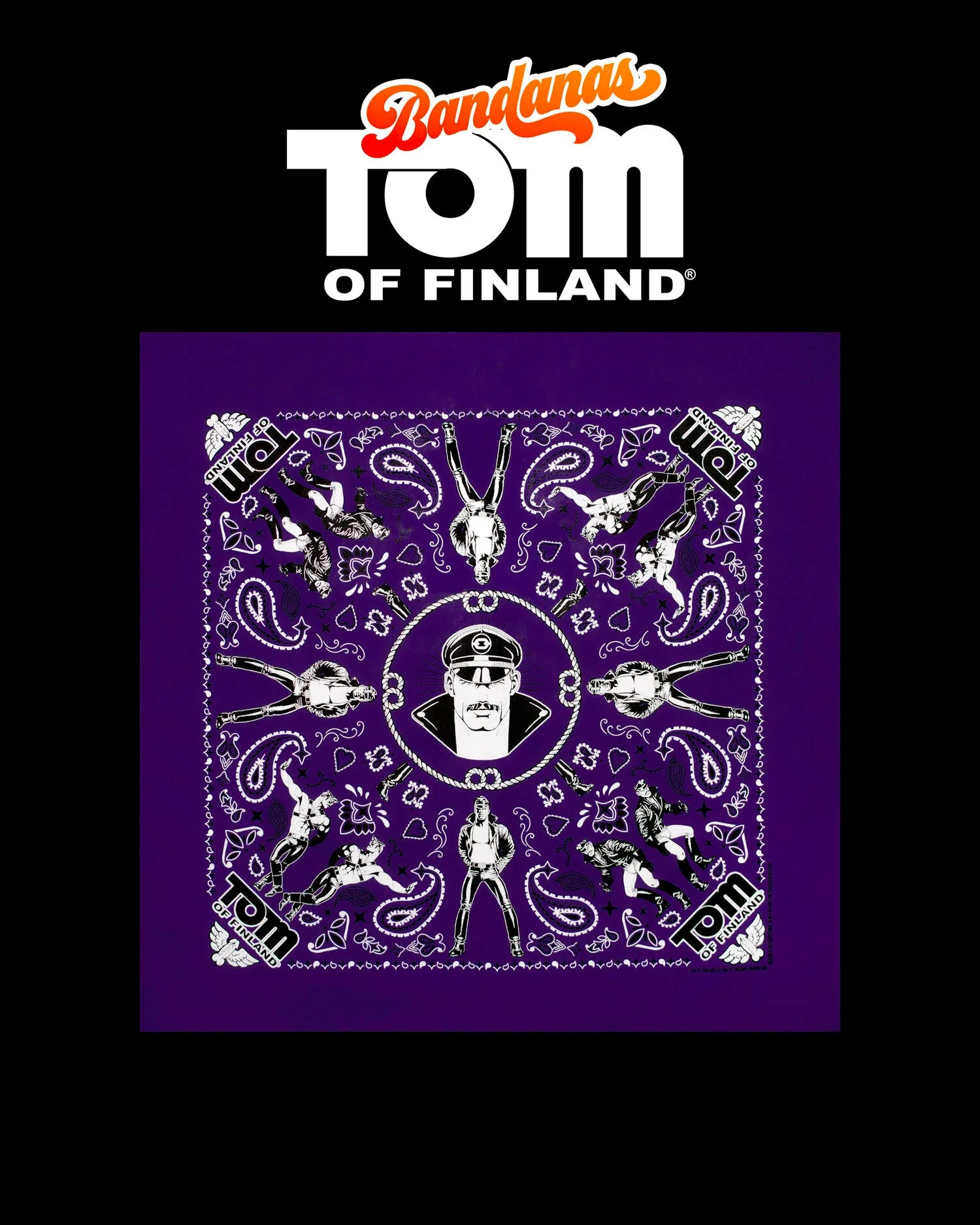 Tom of Finland Bandana by Peachy Kings purple