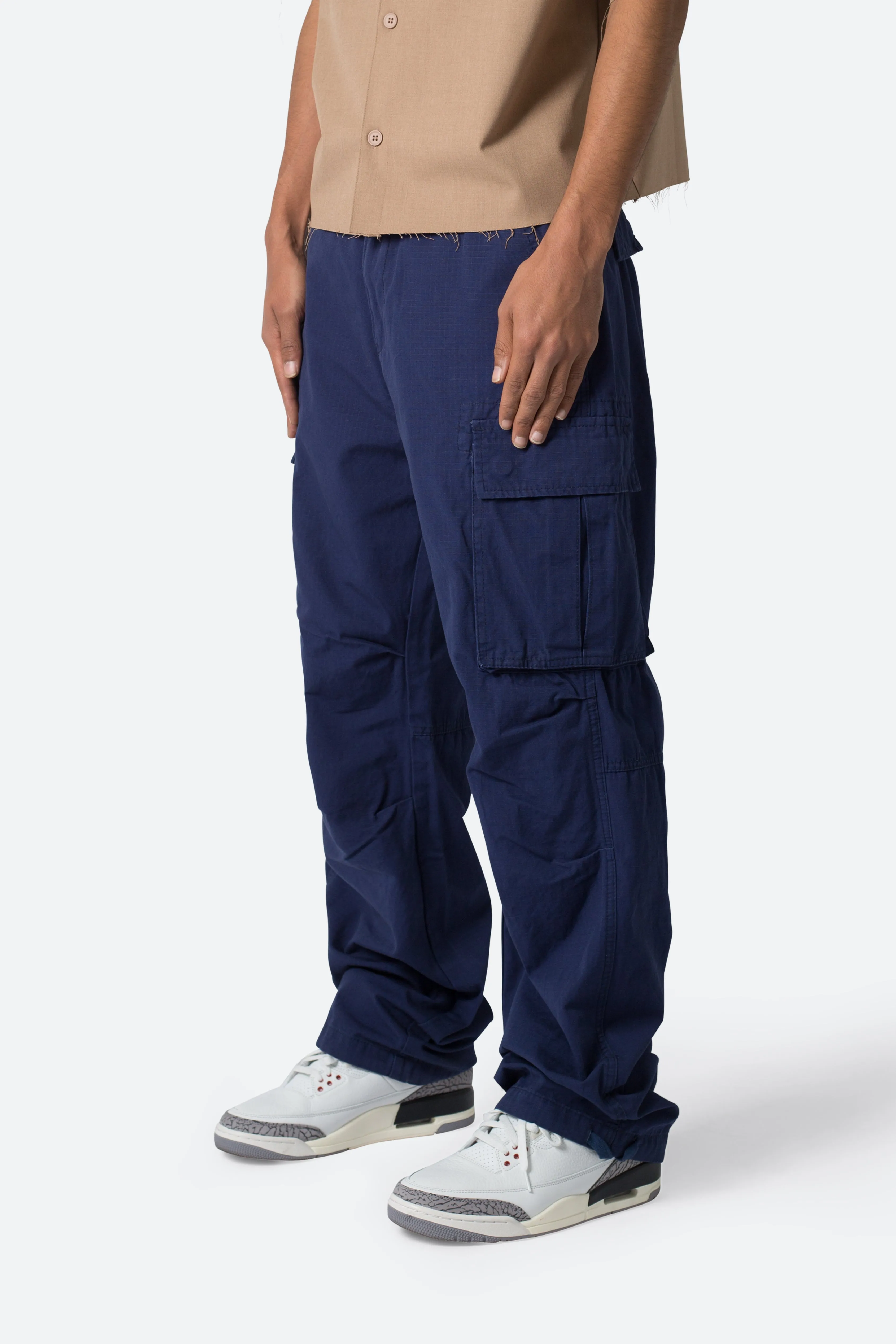 Ultra Baggy Vintage Cargo Pants - Navy