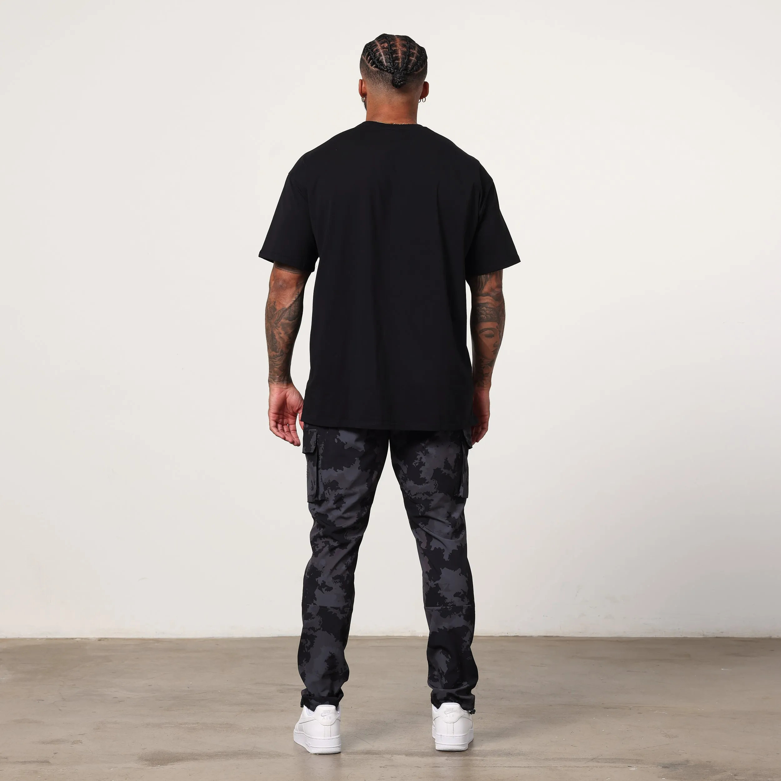 Vanquish Utility Black Camo Tapered Cargo Pants