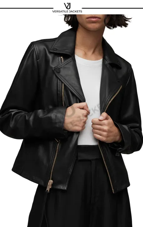 Vela Leather Biker Jacket