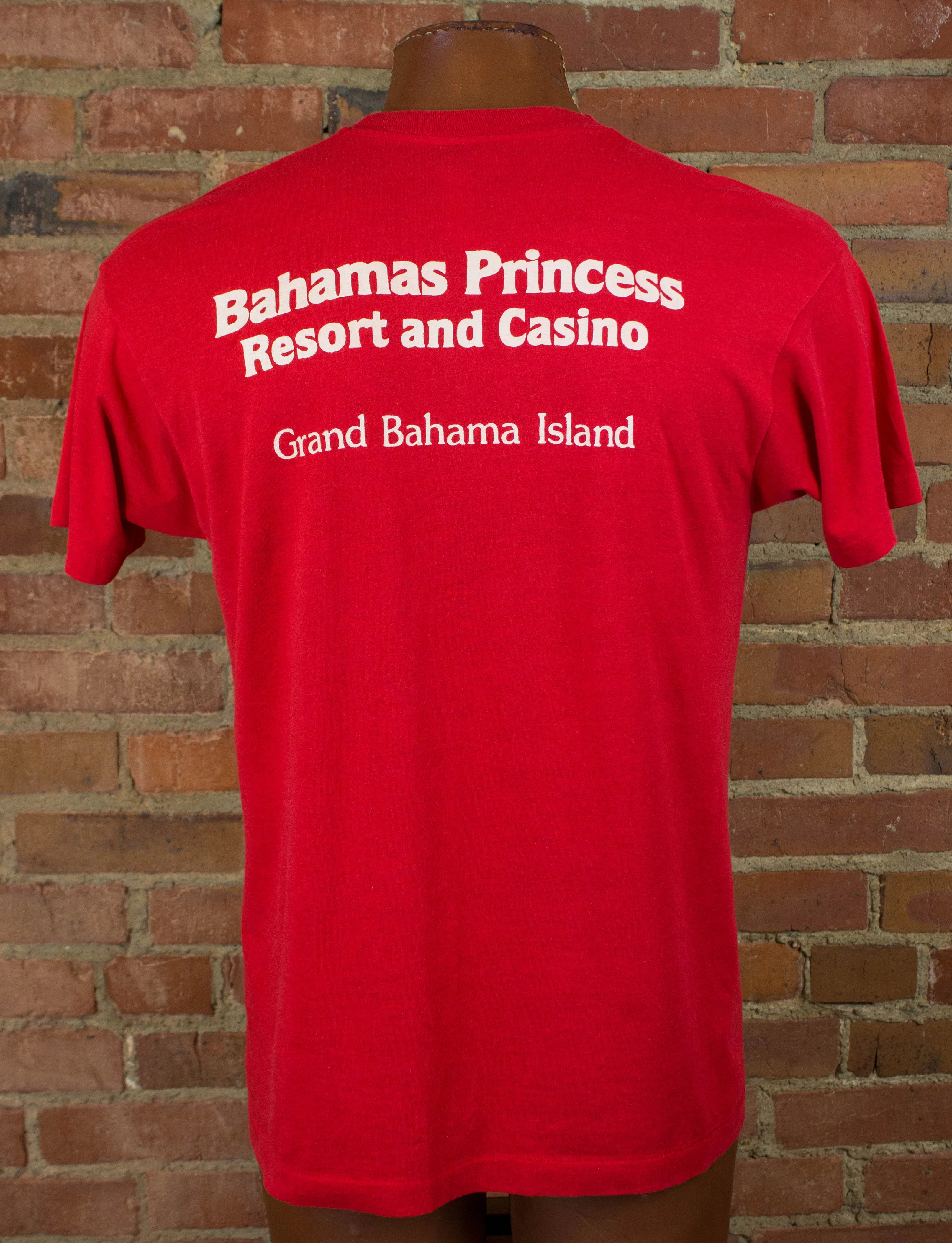 Vintage 80s Princess Casino Vacations For Winners Only Red Graphic T Shirt Unisex Large