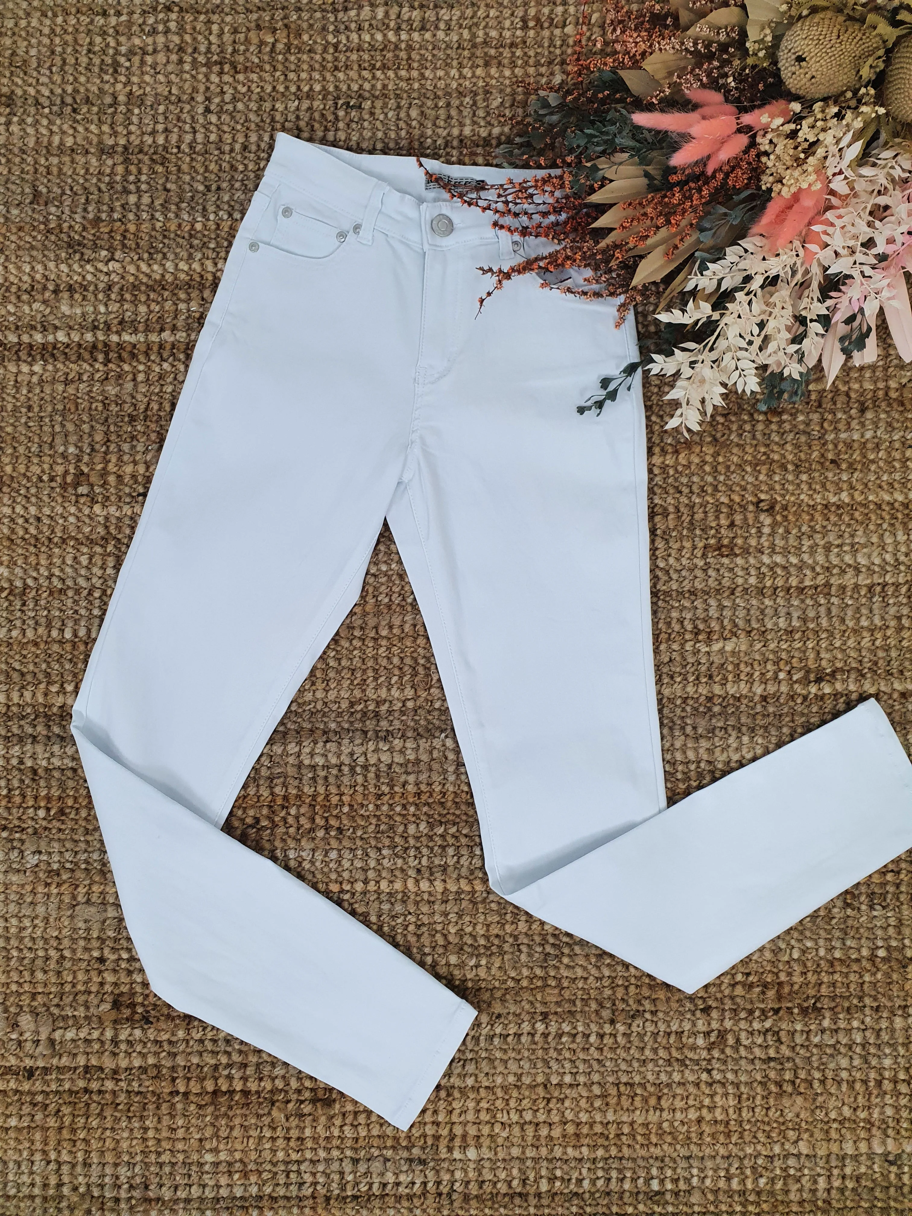 Wakee Stretch Jeans White