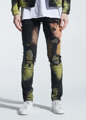 Walker Rip & Repair Denim (Rasta Tie Dye)