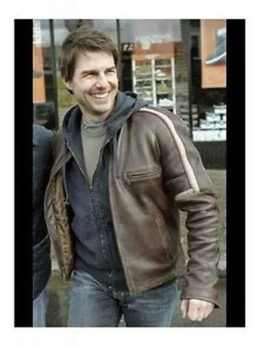 War Of The Worlds Tom Cruise Biker Real Leather Jacket