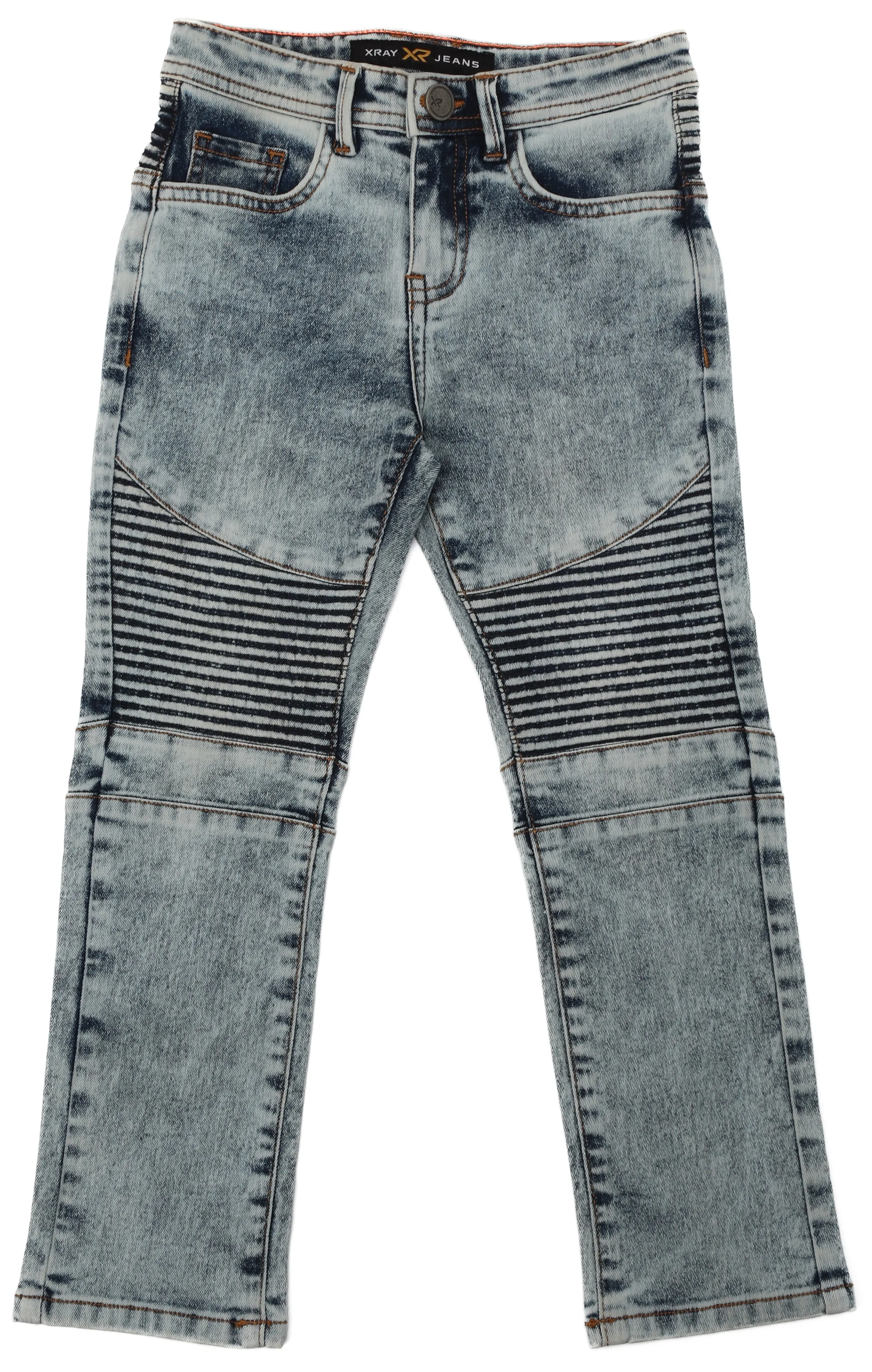 X RAY Boy's Stretch Moto Biker Jeans Denim Pants