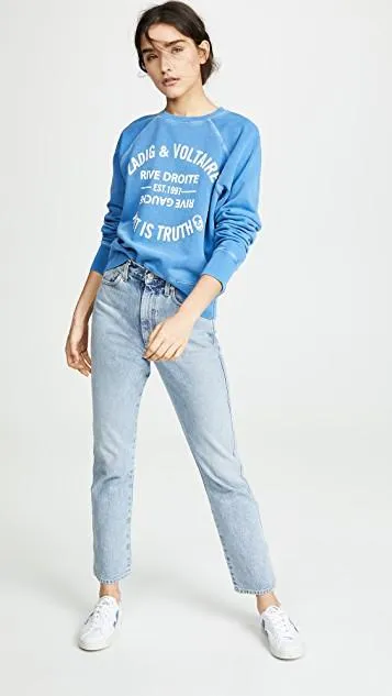 Zadig & Voltaire - Upper Blason Sweatshirt in Bleu Marguerite